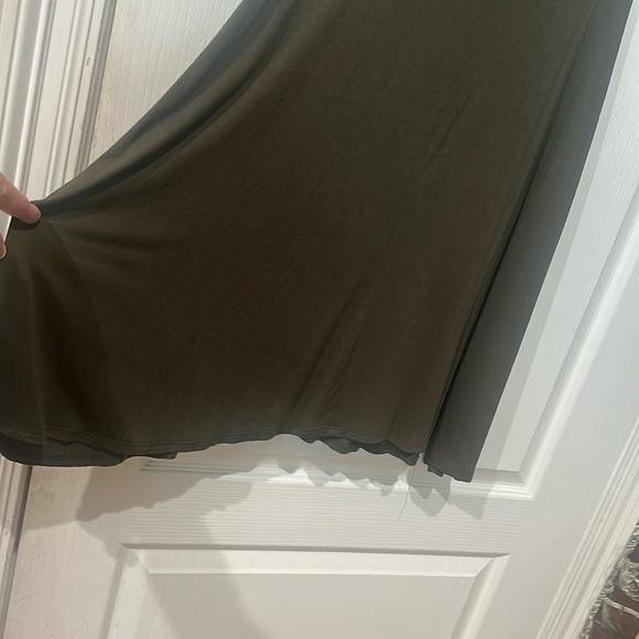 Mittoshop size medium olive green mock turtleneck sleeveless swing dress - Picture 4 of 4